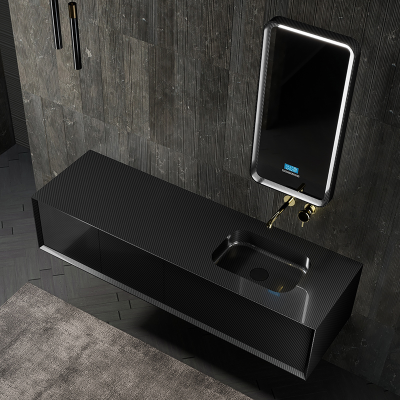 Wholesale High End Quality Carbon Fiber Wall Mounted Bathroom Vanity Unit MC-V9966