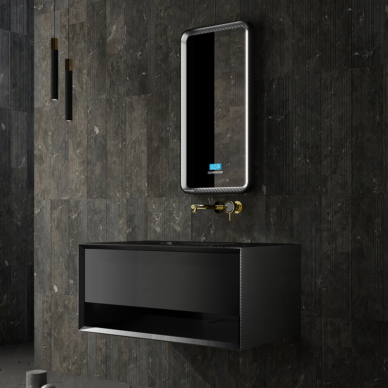 Popular Wholesale Designer Carbon Fiber Wall Mounted Bathroom Vanity Unit MC-V9960