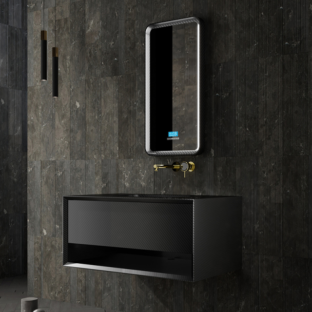 Popular Wholesale Designer Carbon Fiber Wall Mounted Bathroom Vanity Unit MC-V9960