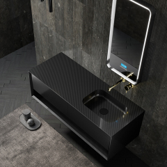 Wholesale Fashion Carbon Fiber Wall Mounted Bathroom Vanity Unit MC-V9963