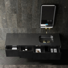 Wholesale High End Quality Carbon Fiber Wall Mounted Bathroom Vanity Unit MC-V9966
