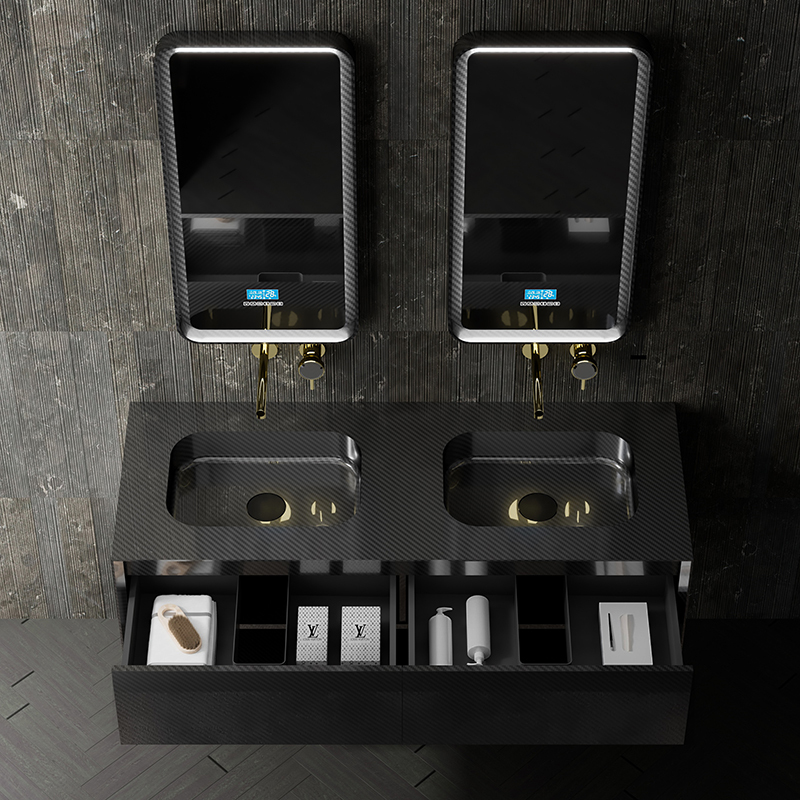 Wholesale Price Carbon Fiber Wall Mounted Bathroom Vanity Unit MC-V9970