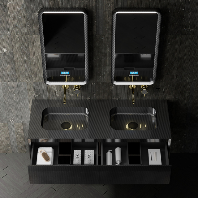 Wholesale Price Carbon Fiber Wall Mounted Bathroom Vanity Unit MC-V9970