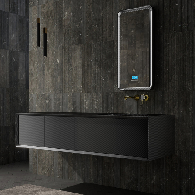 Wholesale High End Quality Carbon Fiber Wall Mounted Bathroom Vanity Unit MC-V9966