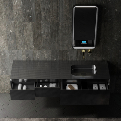 Factory Wholesale Carbon Fiber Wall Mounted Bathroom Vanity Unit MC-V9976