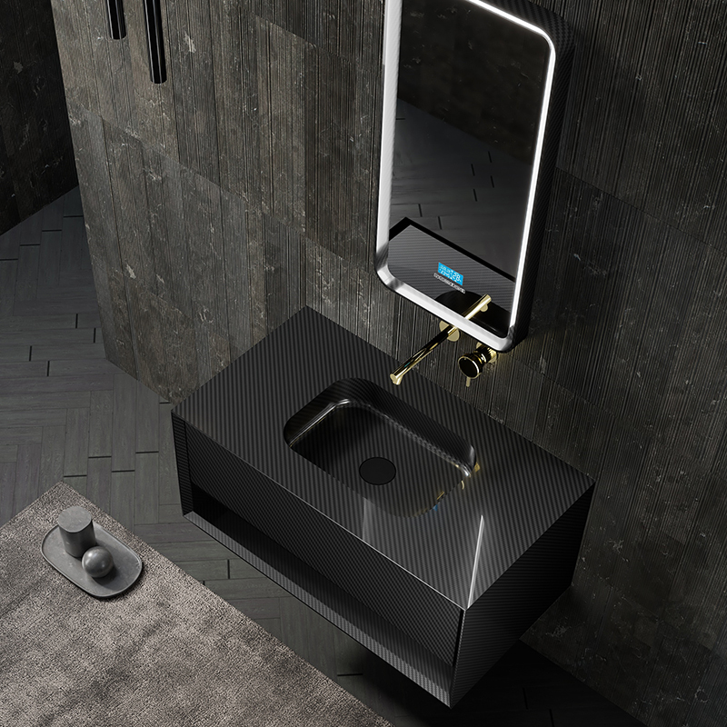 Popular Wholesale Designer Carbon Fiber Wall Mounted Bathroom Vanity Unit MC-V9960