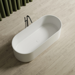 Factory Supply Quality Assurance Freestanding Oval Solid Surface Bathtub MR-88861