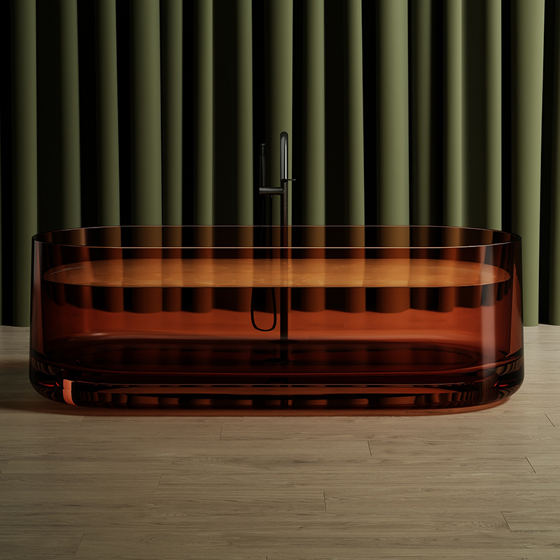 Popular Wholesale Designer Freestanding Oval Transparent Bathtub MR-T88861