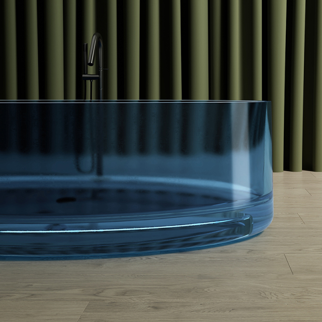 Wholesale Fashion Freestanding V Groove Transparent Bathtub MR-T88867