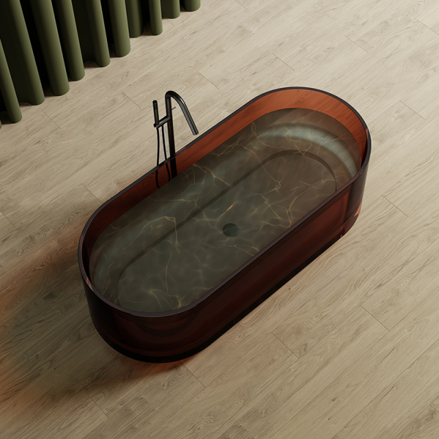 Popular Wholesale Designer Freestanding Oval Transparent Bathtub MR-T88861