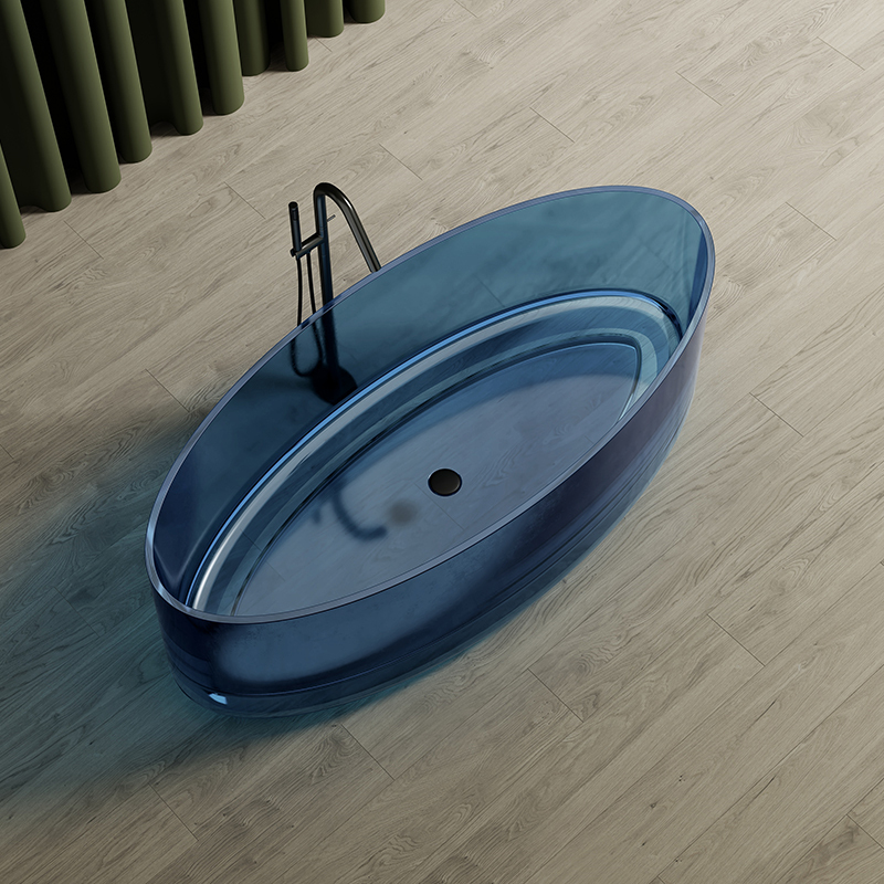 Wholesale Fashion Freestanding V Groove Transparent Bathtub MR-T88867