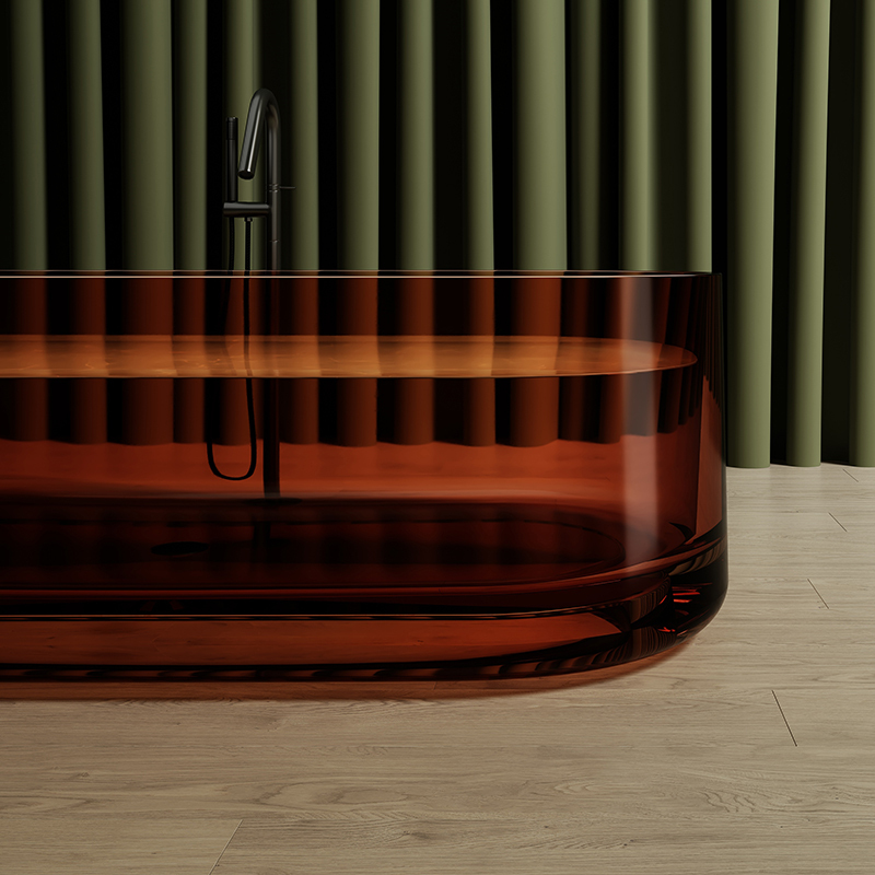 Popular Wholesale Designer Freestanding Oval Transparent Bathtub MR-T88861