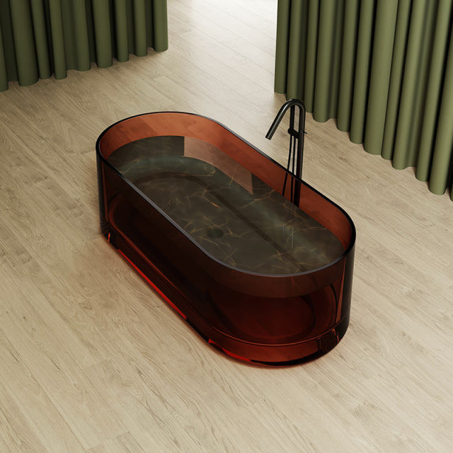 Popular Wholesale Designer Freestanding Oval Transparent Bathtub MR-T88861