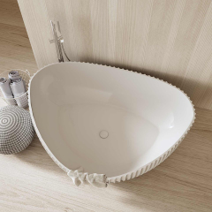 Wholesale High End Quality Freestanding Irregular Shape Fluted Bathtub MR-88870