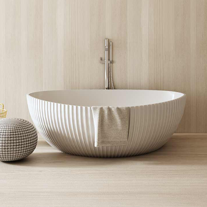 Wholesale High End Quality Freestanding Irregular Shape Fluted Bathtub MR-88870