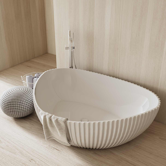 Wholesale High End Quality Freestanding Irregular Shape Fluted Bathtub MR-88870
