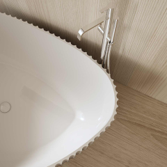 Wholesale High End Quality Freestanding Irregular Shape Fluted Bathtub MR-88870