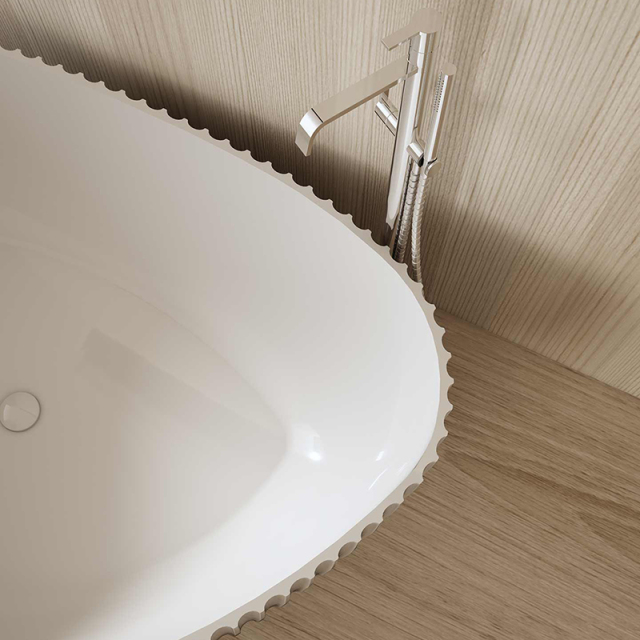 Wholesale High End Quality Freestanding Irregular Shape Fluted Bathtub MR-88870