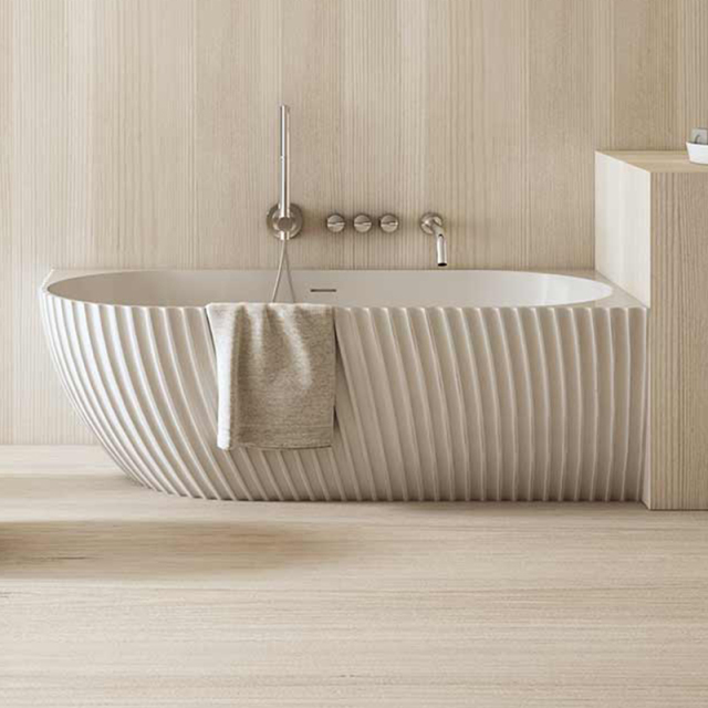 Factory Supply Quality Assurance Freestanding Fluted Corner Bathtub MR-88873