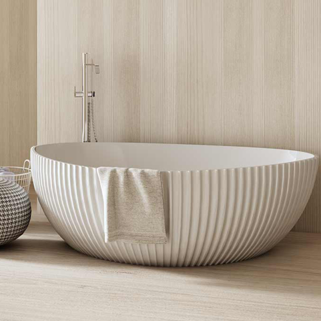 Wholesale High End Quality Freestanding Irregular Shape Fluted Bathtub MR-88870