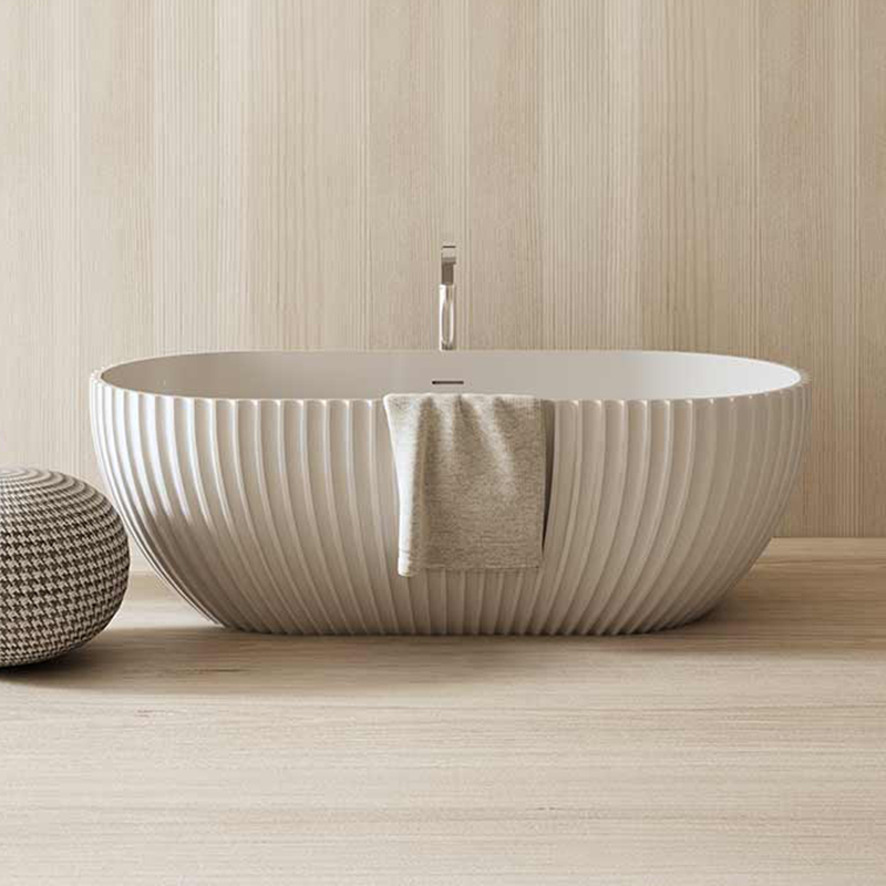 Wholesale Price Oval Freestanding Fluted Bathtub MR-88871