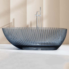 Popular Wholesale Designer Freestanding Fluted Transparent Egg Shape Bathtub MR-T88875