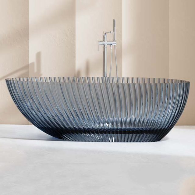 Popular Wholesale Designer Freestanding Fluted Transparent Egg Shape Bathtub MR-T88875