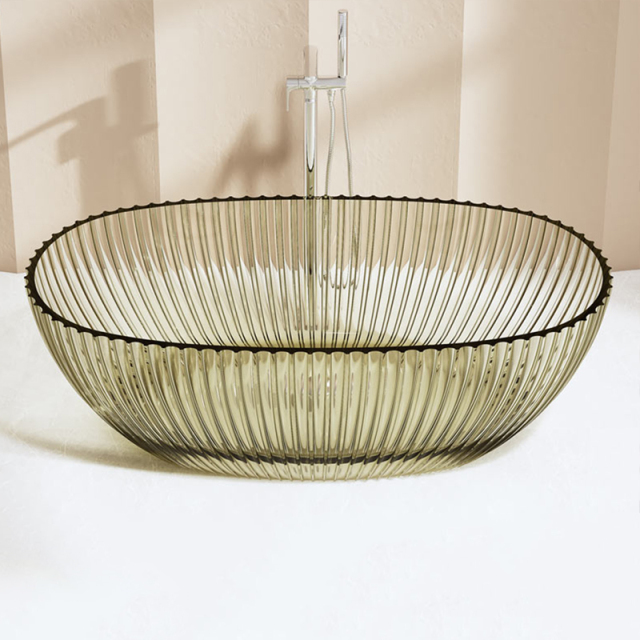 Wholesale Fashion Freestanding Fluted Transparent Bathtub MR-T88877