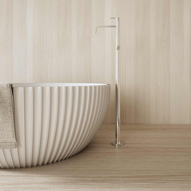 Wholesale High End Quality Freestanding Round Flunted Bathtub MR-88879