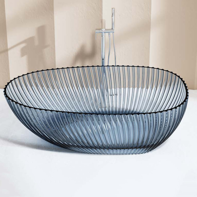 Popular Wholesale Designer Freestanding Fluted Transparent Egg Shape Bathtub MR-T88875