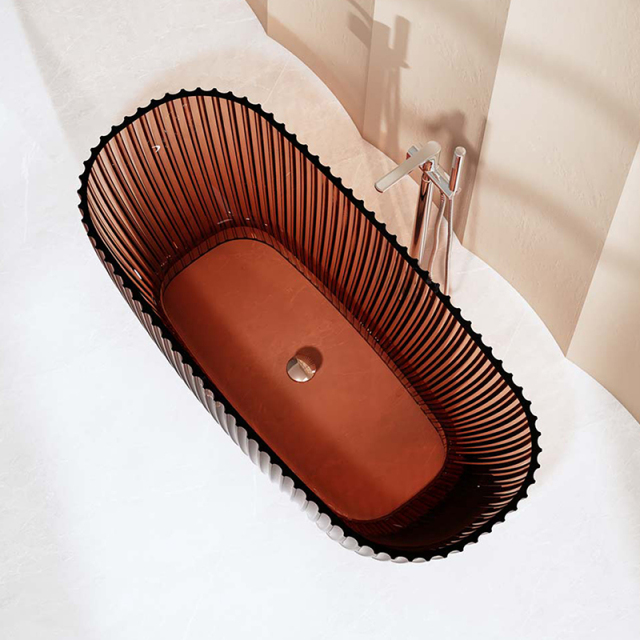 Factory Supply Quality Assurance Freestanding Fluted Transparent Bathtub MR-T88872