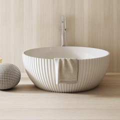Wholesale High End Quality Freestanding Round Flunted Bathtub MR-88879