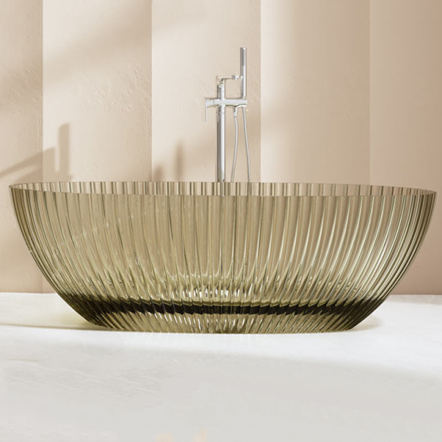 Wholesale Fashion Freestanding Fluted Transparent Bathtub MR-T88877