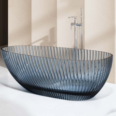 Popular Wholesale Designer Freestanding Fluted Transparent Egg Shape Bathtub MR-T88875