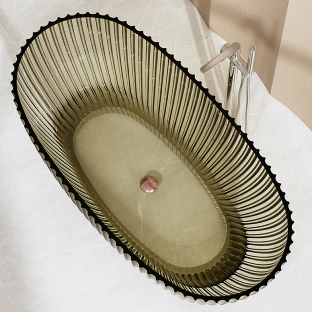 Wholesale Fashion Freestanding Fluted Transparent Bathtub MR-T88877