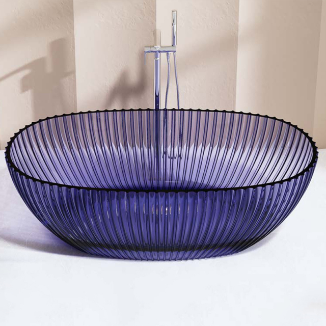 Wholesale Fashion Freestanding Fluted Transparent Bathtub MR-T88877