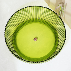 Wholesale High End Quality Round Fluted Freestanding Transparent Bathtub MR-T88879