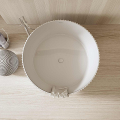 Wholesale High End Quality Freestanding Round Flunted Bathtub MR-88879