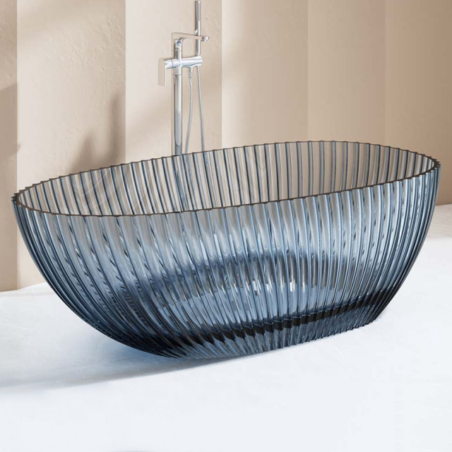 Popular Wholesale Designer Freestanding Fluted Transparent Egg Shape Bathtub MR-T88875