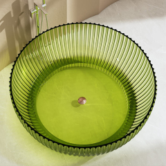 Wholesale High End Quality Round Fluted Freestanding Transparent Bathtub MR-T88879