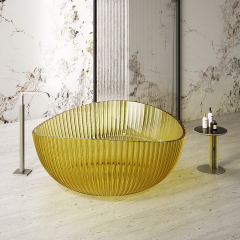 Wholesale Price See-Through Irregular Freestanding Transparent Resin Bathtub MR-T88836