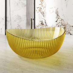 Wholesale Price See-Through Irregular Freestanding Transparent Resin Bathtub MR-T88836