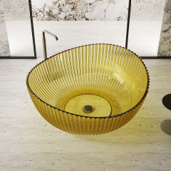 Wholesale Price See-Through Irregular Freestanding Transparent Resin Bathtub MR-T88836