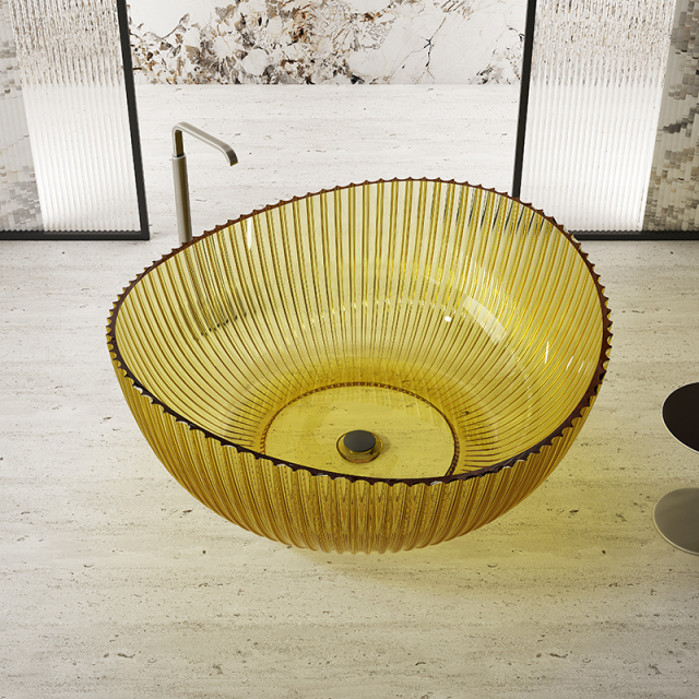 Wholesale Price See-Through Irregular Freestanding Transparent Resin Bathtub MR-T88836