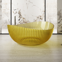Wholesale Price See-Through Irregular Freestanding Transparent Resin Bathtub MR-T88836