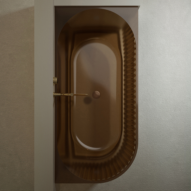 Wholesale High End Quality Fluted Back to Corner Clear Bathtub TW-8113RT