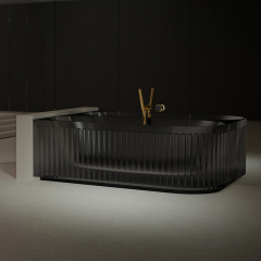 Wholesale High End Quality Fluted Back to Corner Clear Bathtub TW-8113RT