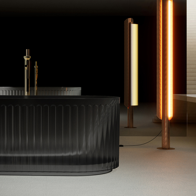 Wholesale Fashion Fluted Freestanding Transparent Bathtub TW-8111T