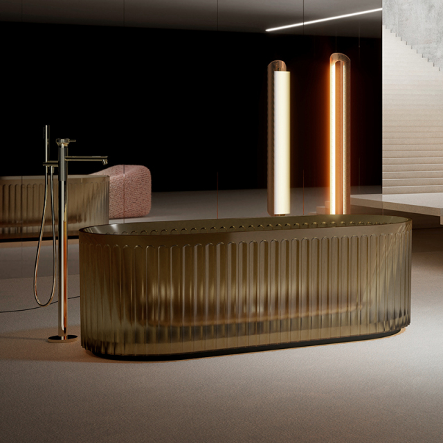 Wholesale Fashion Fluted Freestanding Transparent Bathtub TW-8111T