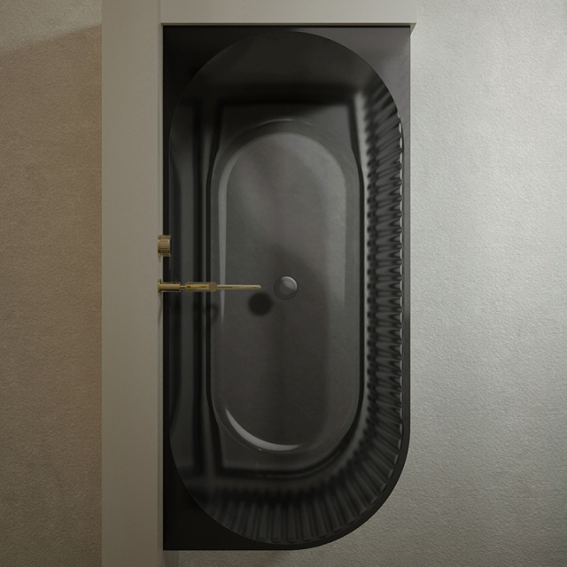 Wholesale High End Quality Fluted Back to Corner Clear Bathtub TW-8113RT